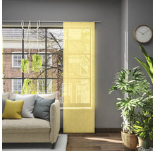 Salon avec rideau coulissant à la fenêtre, canapé, plantes d''intérieur et horloge murale