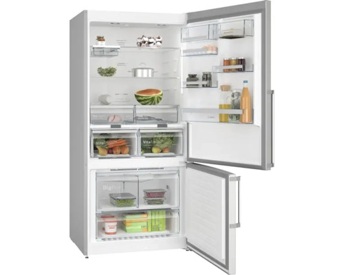 Geöffneter Kühlschrank mit Lebensmitteln