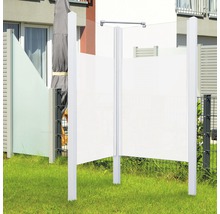 Brise-vue en tissu avec cadre dans le jardin
