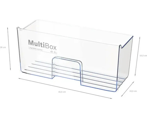 MultiBox Gemüsebehälter aus Kunststoff mit den Maßen 45,5 mal 15,5 mal 20 Zentimeter