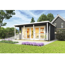 Maison de jardin moderne avec terrasse à l''extérieur