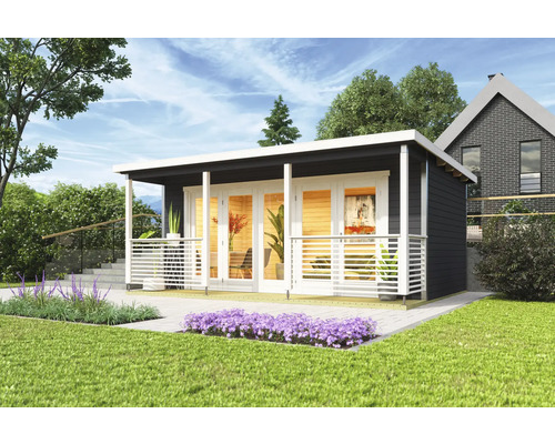 Maison de jardin moderne avec terrasse à l''extérieur