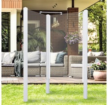 Garten-Dusche Breuer Exo 2-seitig 95 x 200 cm Klarglas Profil weiß-thumb-0