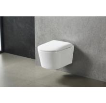 WC suspendu en céramique dans la salle de bain