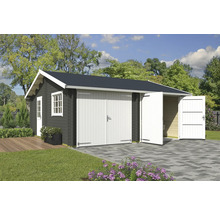 Maison de jardin en bois avec double porte et toit à deux pentes