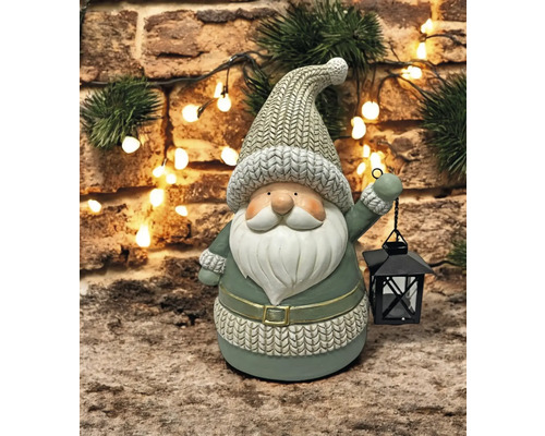 Dekofigur Weihnachtswichtel mit Laterne als Weihnachtsdekoration