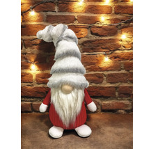 Gnome de Noël avec barbe et bonnet rayé