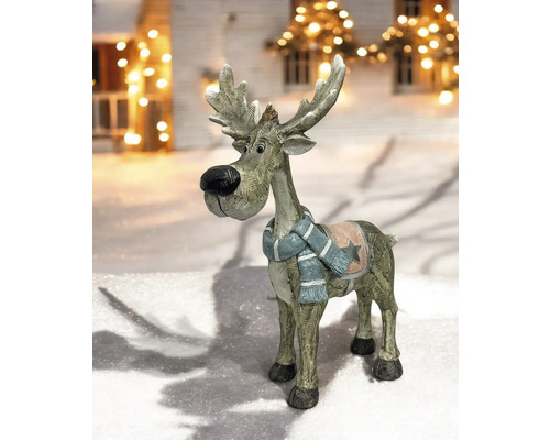 Élan décoratif avec écharpe pour la période de Noël