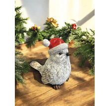 Figurine d''oiseau décorative avec bonnet de Noël comme décoration de Noël