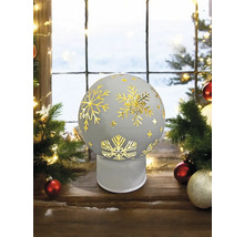 Boule à neige décorative avec motif de flocons de neige pour la période de Noël