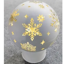 Boule décorative avec flocons de neige dorés pour éclairage festif
