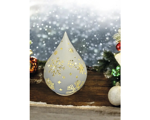 Dekorative Tropfenleuchte mit Schneeflockenmuster für festliche Beleuchtung