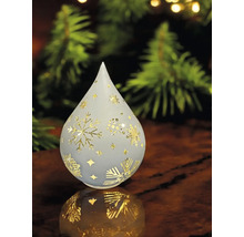 Forme de goutte décorative avec motif de flocon de neige comme éclairage saisonnier
