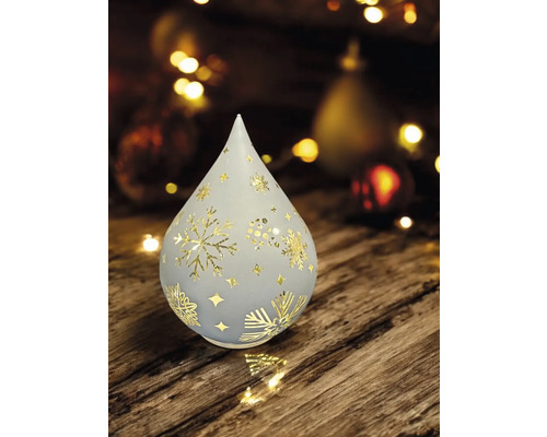 Dekorative Tropfenleuchte mit Schneeflockenmuster für festliche Beleuchtung