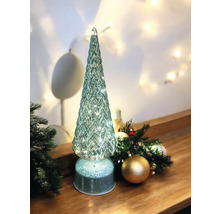 Sapin de Noël décoratif en verre avec éclairage