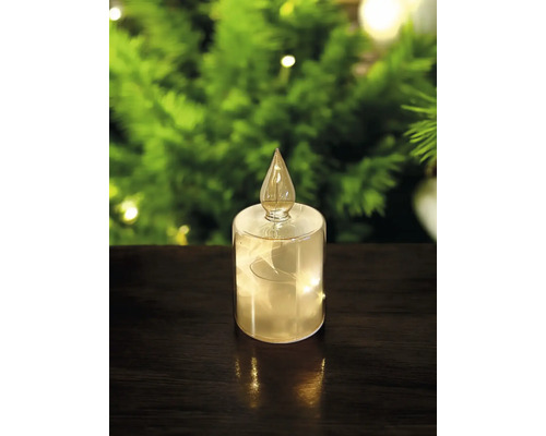 Dekorative Glasleuchte in Kerzenform für den Innenbereich