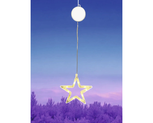 LED Fensterbild Stern mit Batteriebox