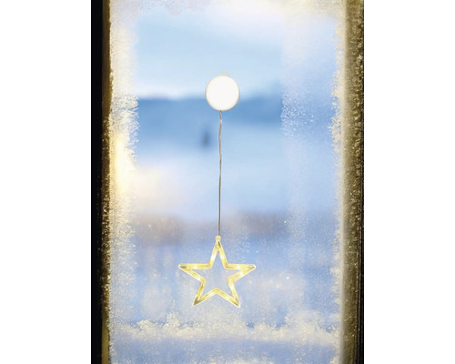 Dekorativer Stern mit Saugnapf zur Fensterdekoration