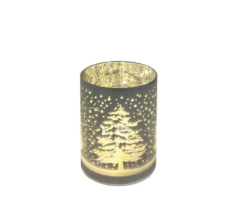 Teelichthalter mit Tannenbaum Motiv