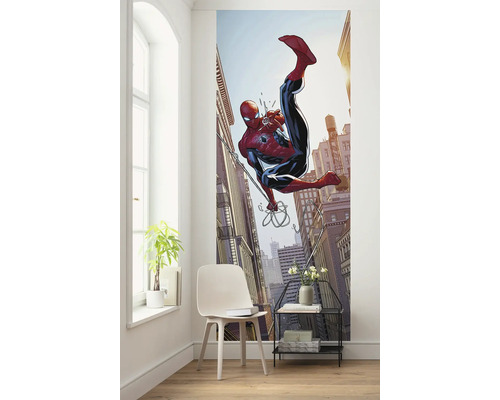 Papier peint photo décoratif avec motif Spiderman dans une pièce