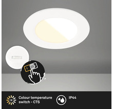 Plafonnier rond avec sélecteur de température de couleur et protection IP44