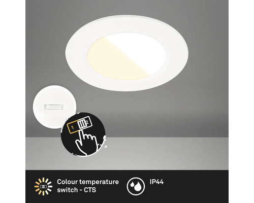 Runde Deckenleuchte mit Farbtemperaturschalter und IP44-Schutz