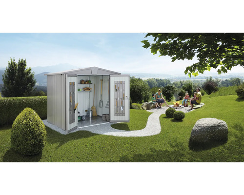 Gerätehaus biohort Europa 1 172 x 84 cm silber-metallic