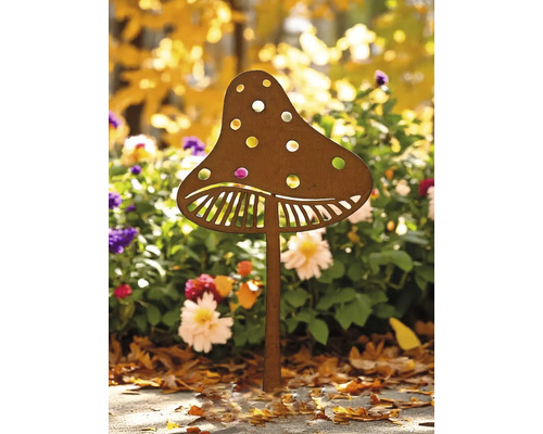 Dekorativer Pilzstecker aus Metall für den Garten