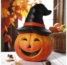 Dekorative Halloween Kürbislamp mit Hexenhut