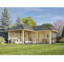 Pavillon de jardin avec coin salon et studio de maquillage en plein air