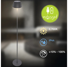 Stehleuchte mit Akku und Produktsiegeln