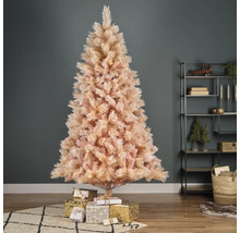 Sapin de Noël décoratif en plastique avec des cadeaux dans le salon.
