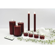 Bougies décoratives LED en cire véritable avec télécommande