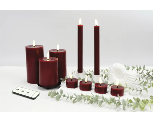 Bougies décoratives LED en cire véritable avec télécommande