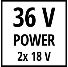 36 Volt Leistung 2x 18 Volt
