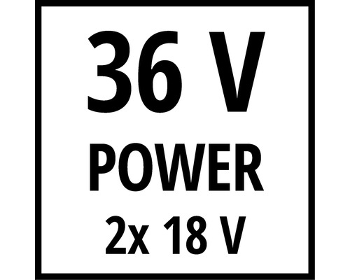 36 Volt Leistung 2x 18 Volt