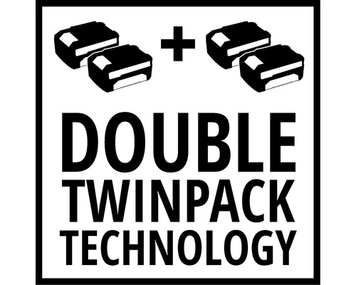 Symbol für die Double Twinpack Technologie mit Akkus