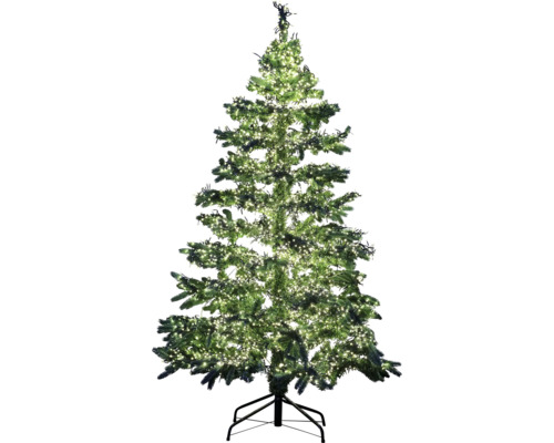 Sapin de Noël vert décoré avec éclairage