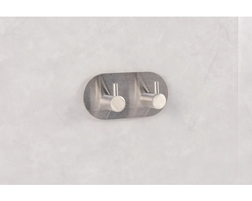 Patère double en métal pour montage mural