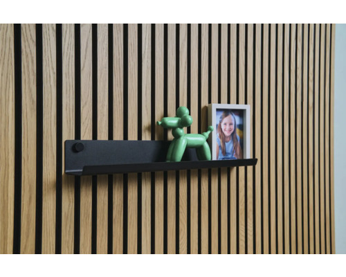 Panneaux muraux avec étagère, décoration et cadre photo