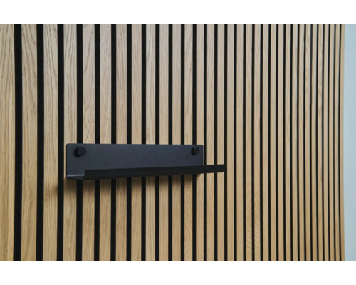 Panneau acoustique avec étagère murale noire