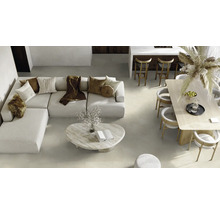 Helle und geräumige Wohnung mit Sofa, Tisch und Stühlen