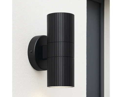 Applique murale d''extérieur noire en métal