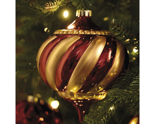 Boule de Noël avec motif rayé