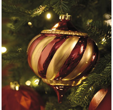 Décoration de sapin de Noël ornée avec motif en spirale sur le sapin
