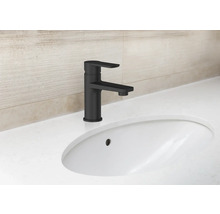 Robinet de lavabo avec mitigeur monocommande sur un lavabo