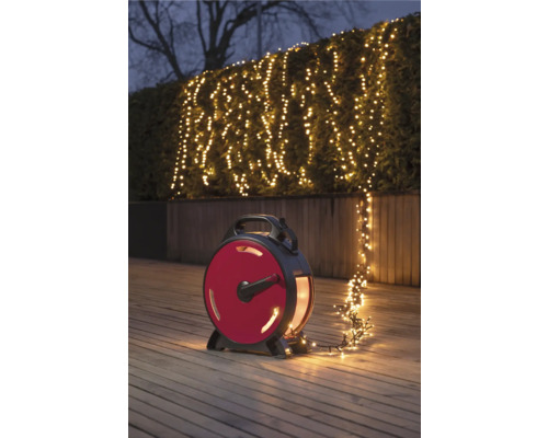 Guirlande lumineuse avec enrouleur pour la décoration extérieure