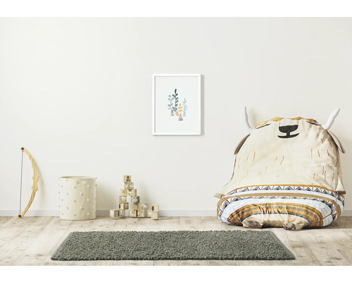 Kinderzimmer mit Teppich, Sitzsack, Spielzeug und Dekoration