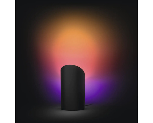 Schwarze Tischleuchte mit indirekter Beleuchtung