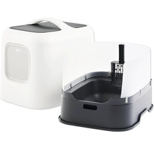 Katzentoilette mit Haube und Streuschaufel